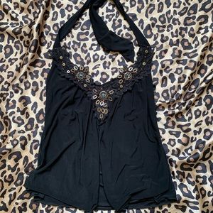 Marineblu Halter Top